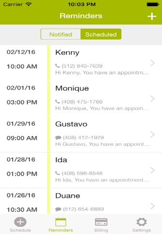 Zenefic - SMS & Voice Call Reminders and Appointment Scheduling App screenshot 4