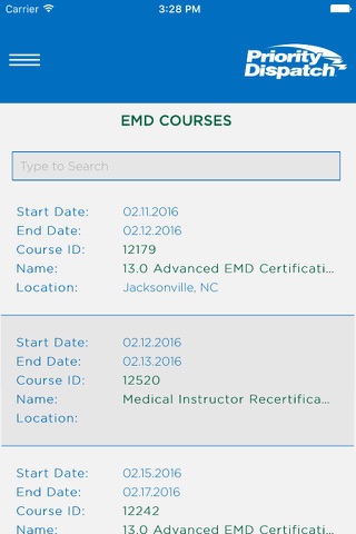 PDC Course Registration screenshot 2