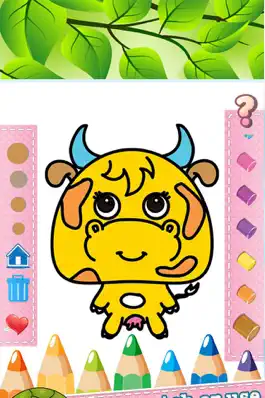 Game screenshot Farm Animals Drawing Coloring Book - Cute Caricature Art Ideas pages for kids hack