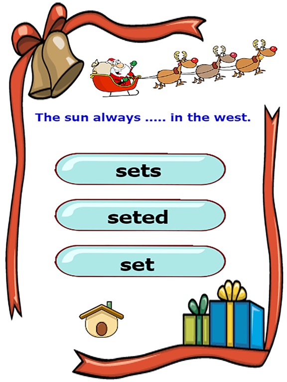 Check grammar in use for basic English tenses practice games iPad screenshot