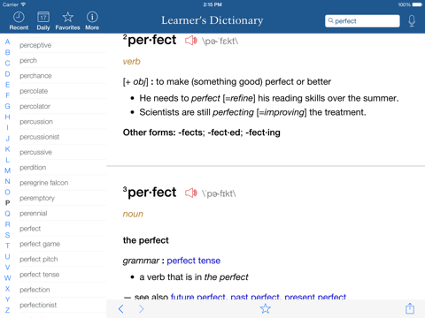 Screenshot #6 pour Learner's Dictionary - English HD