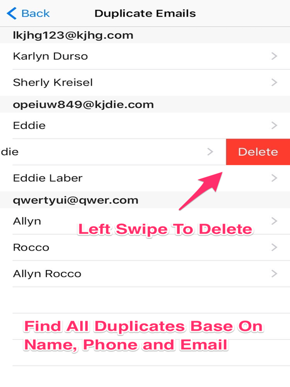 Duplicate Contacts Remover - Contact Manager And Cleaner iPad screenshot
