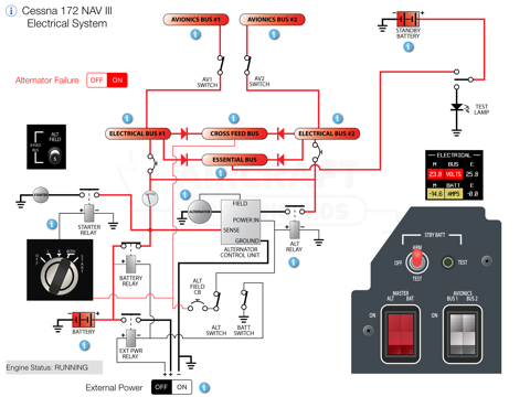 Screenshot #6 pour Cessna 172 NAV III Electrical System