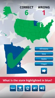 us states and capitals quiz : learning center iphone screenshot 2