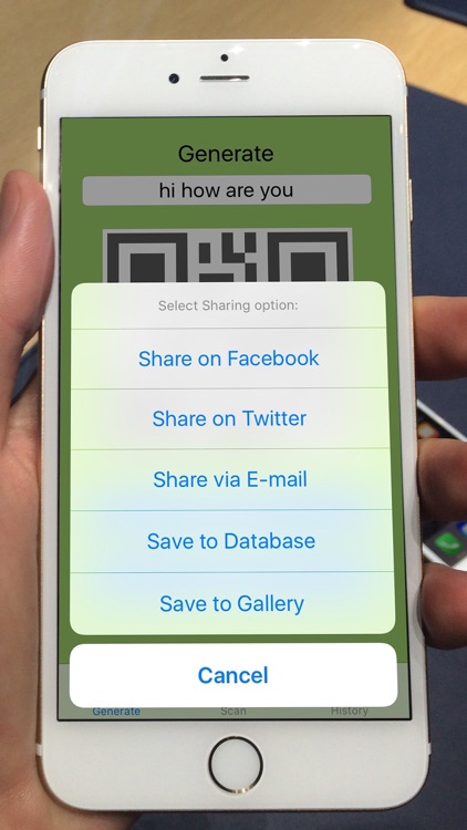 QRCode Toolbox: QR code, Data Matrix, BarCode generator & reader, to generate, Share and save it. screenshot-3