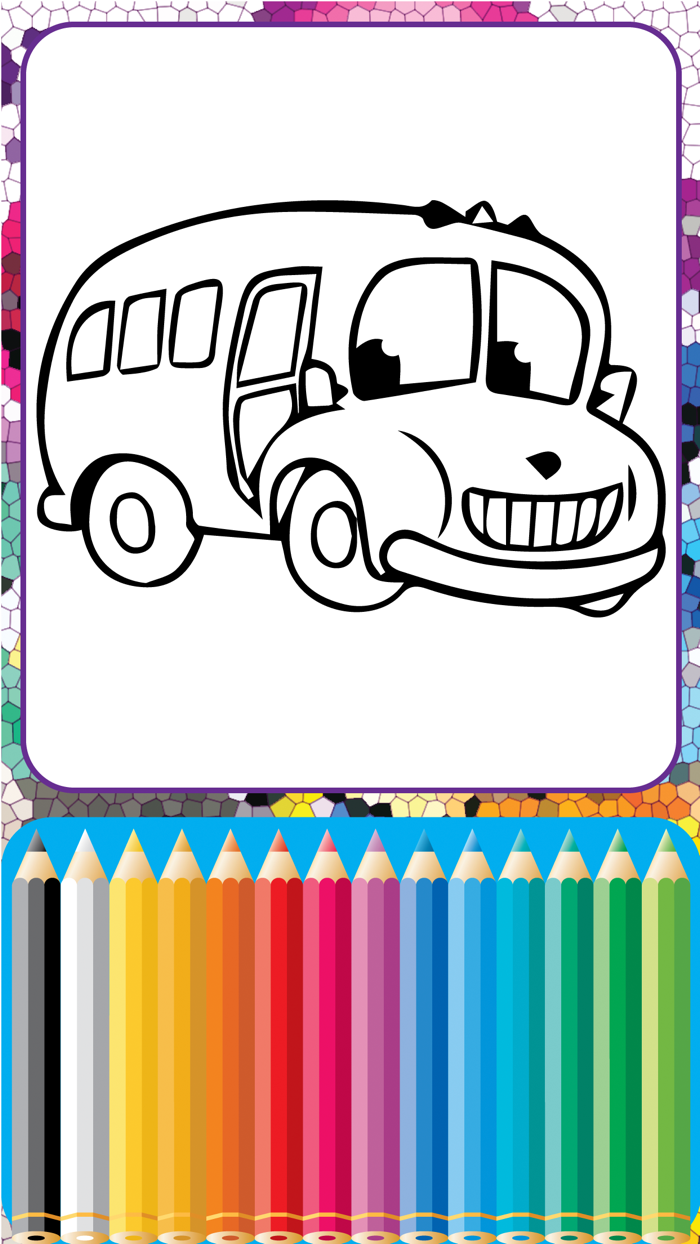 My ABC Cartoon School Bus Coloring Games for Kids