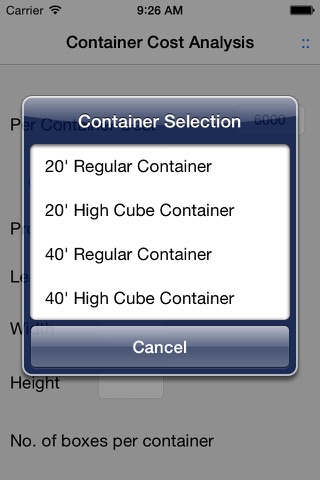Container Cost Analysis - Softwareness screenshot 3