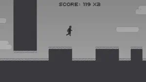 Pixel Alien Escape Shadow Runner:Black nd White screenshot #4 for iPhone