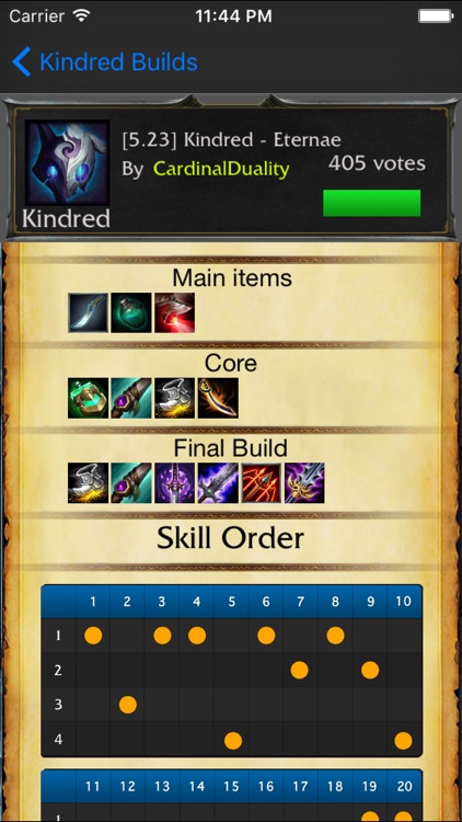 Builds for League of Legends