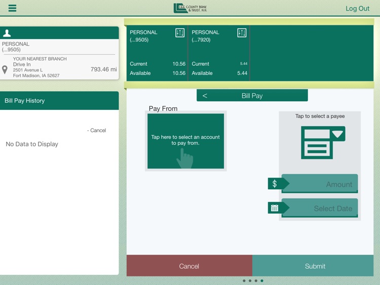Lee County Bank for iPad