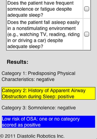 Obstructive Sleep Apnea Screener screenshot 3