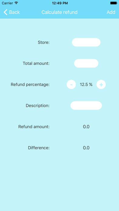 Screenshot #2 pour Tax Free Refund Calculator
