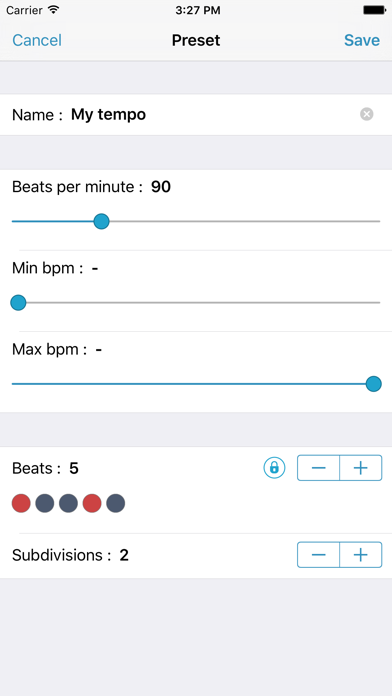 Tactus Metronome iPhone screenshot 4 - Music app