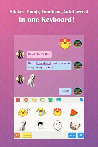 FancyEmoji - Emoji Keyboard with Stickers, Emoji Art, Emoticon and AutoCorrect screenshot 2