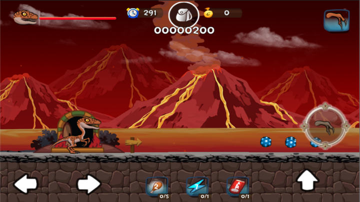 恐龙格斗战：经典的运行游戏2 screenshot 1