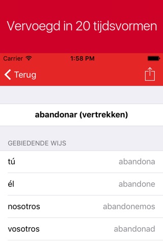 Spanish Verb Conjugator Pro screenshot 4