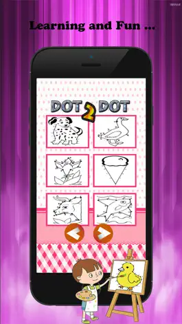 Game screenshot Dot to Dot Coloring Book Brain Learning  - Free Games For Kids apk