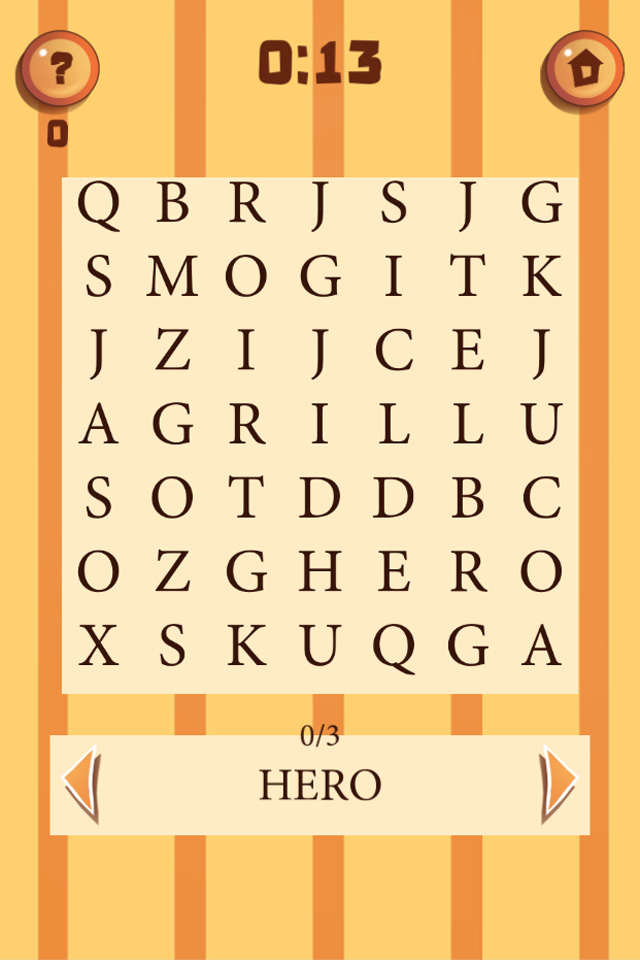 Word search feelwords