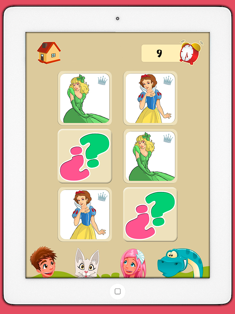 Memory game princesses: learning game of brian training for girls and boys screenshot 7