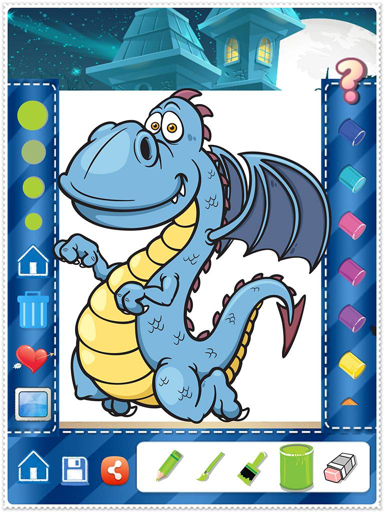 Color Book Dinosaur Coloring Pages Paint Free & Fun - preschool educational learning games for kids and toddler screenshot 9