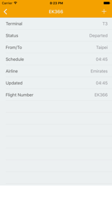 Dubai Airport Flight Status screenshot