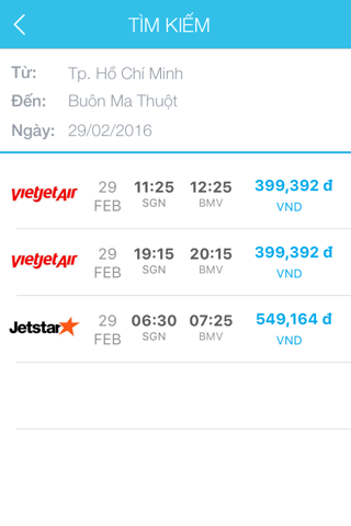 TimVe: nơi bạn tìm thấy vé rẻ VietJet, VietNam Airlines và Jetstar... screenshot 4