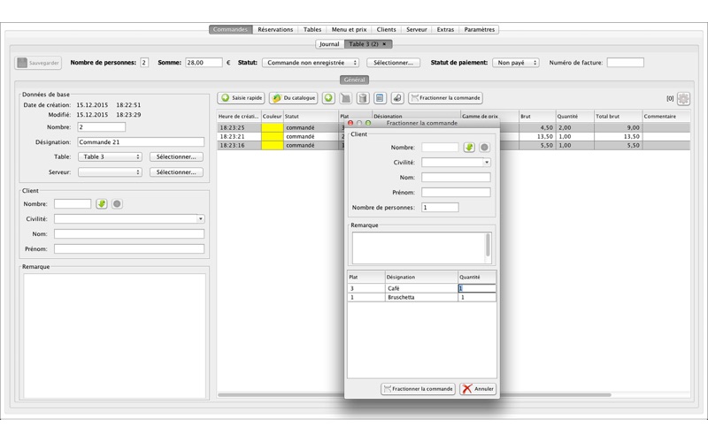 Screenshot #3 pour Gestion des restaurants