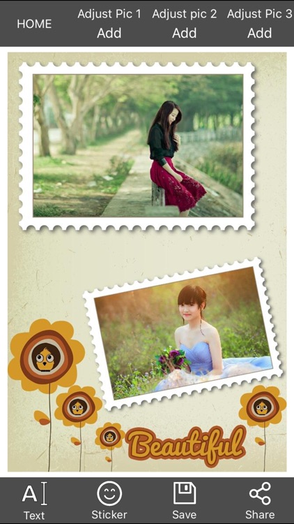 Photo Studio - Collage photo into frame art with stickers