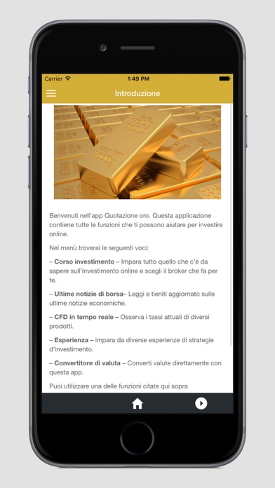 Screenshot #2 pour Quotazione Oro