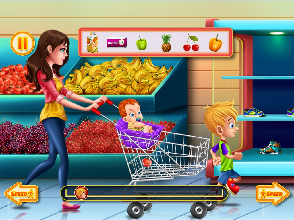 Shopping Game Kids Supermarket  help mom with the shopping list and to pay the cashier ! FREE