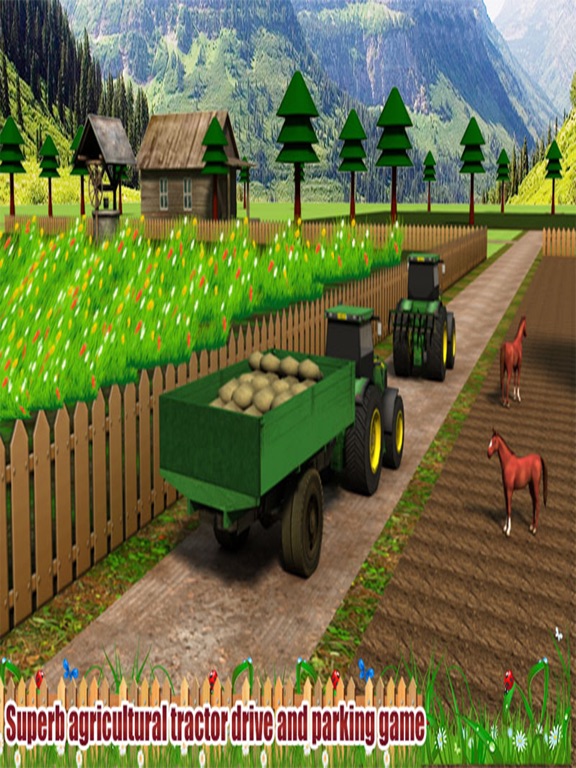 Village Farm Tractor Transporter Driver Harvesting Simulator iPad screenshot