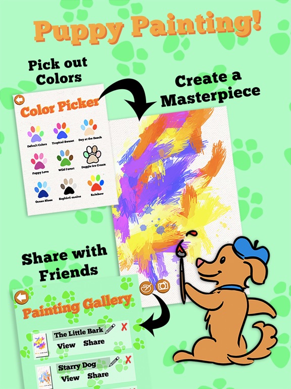App for Dog FREE - Puppy Painting, Button and Clicker Training Activity Games for Dogs iPad screenshot 3 - Entertainment app