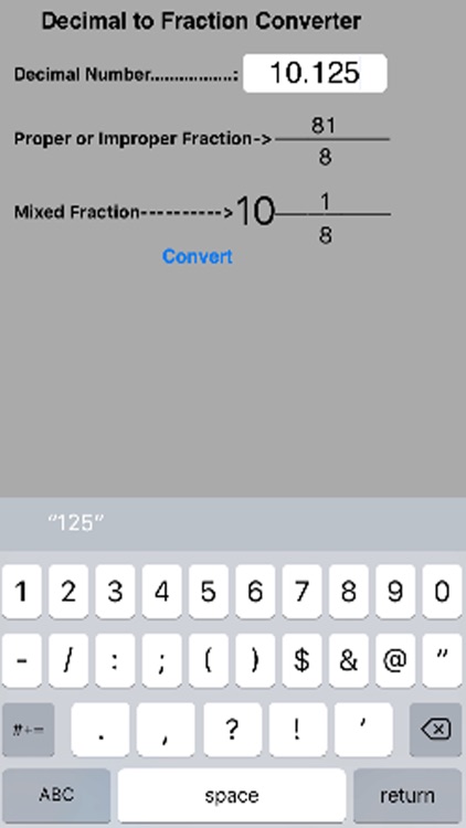 Decimal To Fraction Converter