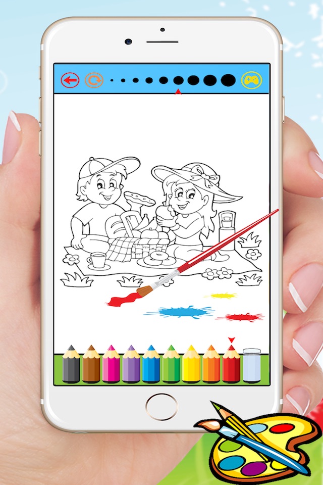 My Family Coloring Book Drawing Painting for kids free game screenshot 2