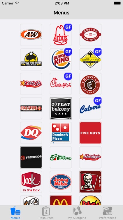 iCanEat Fast Food Gluten Free and Allergy Free
