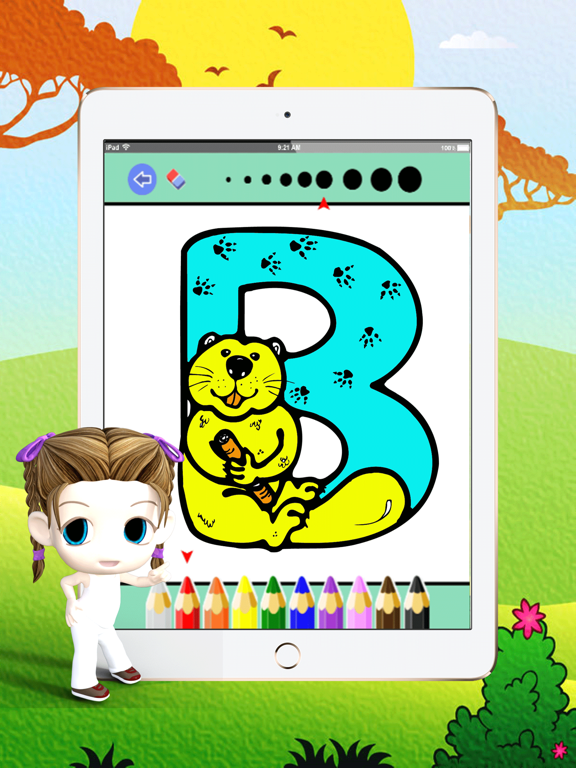 ABC Draw Pad : Learn to painting and drawing coloring pages printable for kids free iPad screenshot