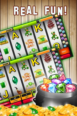 'Lucky Emerald of Little Irish Leprechaun Game-Vegas Casino Slots with Bonus & Big Jackpots screenshot 2