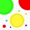 You and all the other real players are dots and you must eat dots smaller than you and avoid the ones larger than you