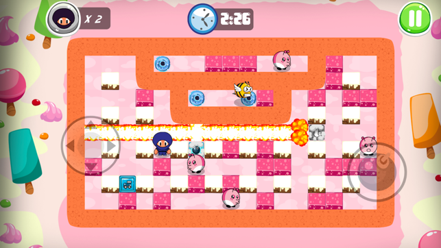 ‎Снимка на екрана на Ninja Boy Adventures - Bomberman edition