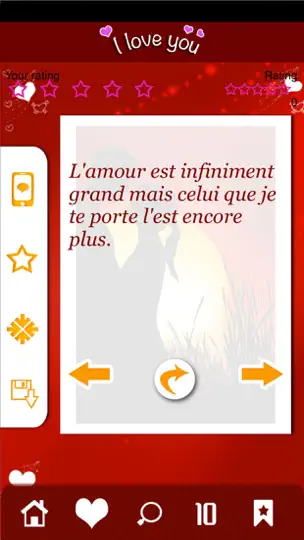 Capture d'écran de Je T'aime - Voeux D'amour sur iPhone 3
