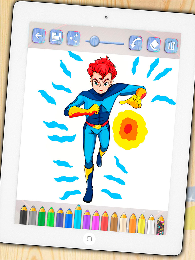 Superheroes coloring book. Paint heroes and heroines who save the world screenshot 9