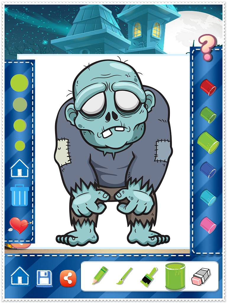 Coloring Book Cute Zombie Colorings Pages - pattern educational learning games for toddler & kids screenshot 8