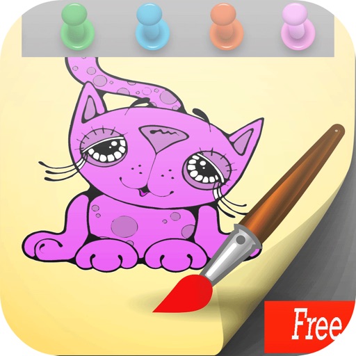 Kitty and Cat Coloring Book Game : Basic Start