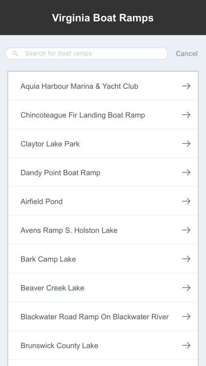 Virginia Boat Ramps & Fishing Ramps