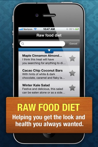 Raw Food Diet Free - Healthy Organic Food Recipes and Diet Trackerのおすすめ画像1