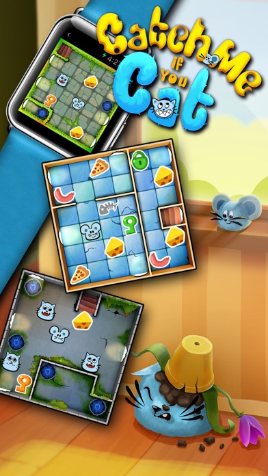 Screenshot #1 pour Catch Me If You Cat: Puzzle Game for Apple Watch