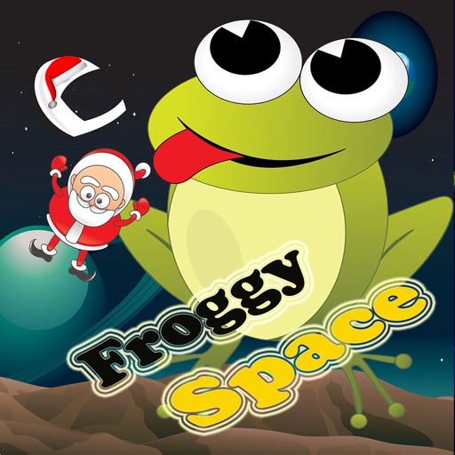 froggy jump help santa space icon