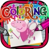 Coloring Book : Painting Pictures on Peppa Pig Cartoon Pro