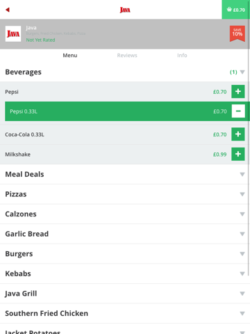 Java iPad screenshot