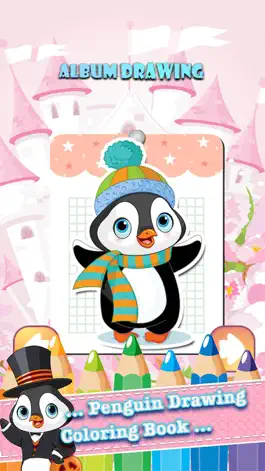 Game screenshot Penguin Drawing Coloring Book - Cute Caricature Art Ideas pages for kids apk